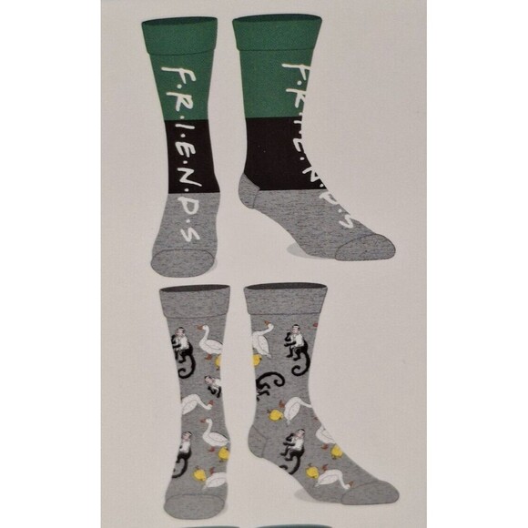 Friends Casual Crew Socks Bioworld 6 Pk Sz 8-12 - Picture 4 of 9